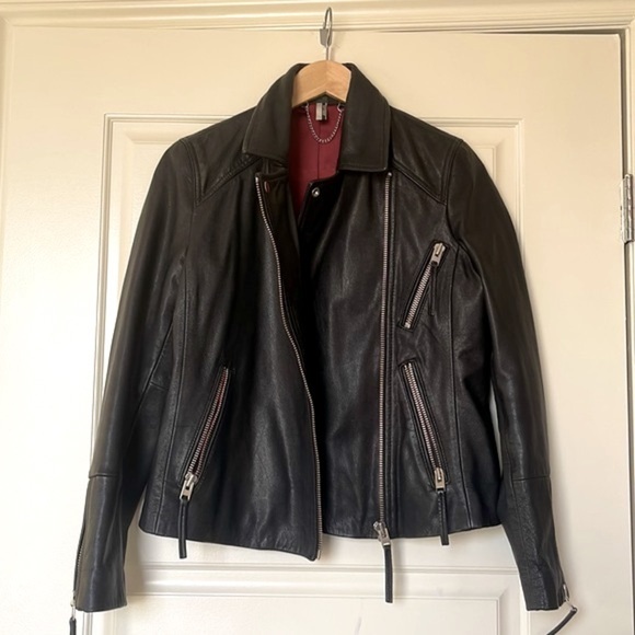 Topshop Dolly Leather Biker Jacket - Picture 6 of 14